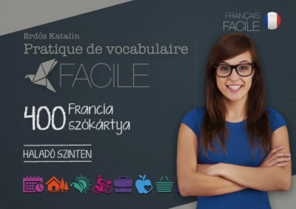 Szezonális akció Pratique de vocabulaire Facile - 400 francia szókártya - Haladó szinten