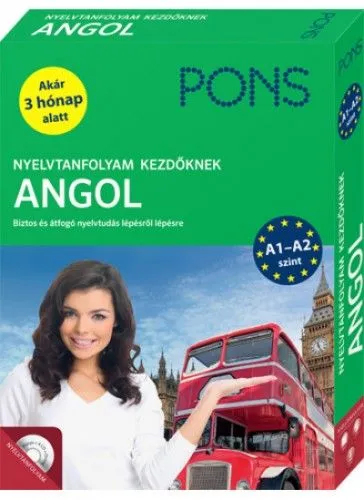 Biztonságos vásárlás PONS Nyelvtanfolyam kezdőknek - Angol (könyv+CD)