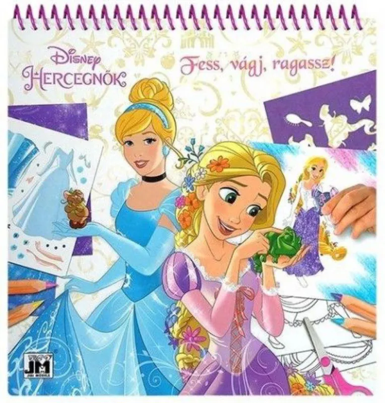 Legjobb ár Disney Hercegnők - Kreatív matricás színező - Fess, vágj, ragassz!