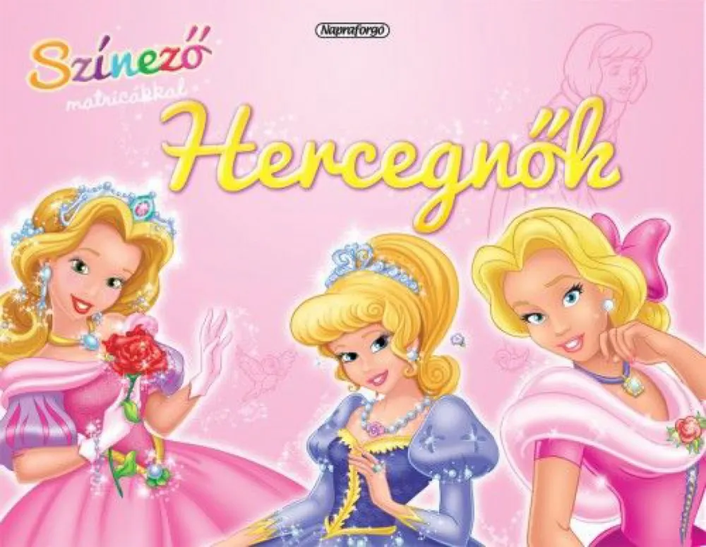 Azonnal elérhető Színező matricákkal - Hercegnők