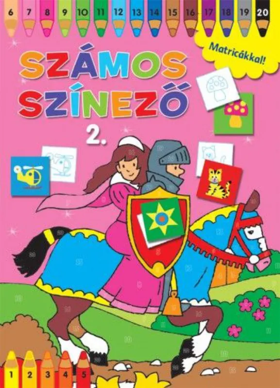 Biztonságos fizetés Számos színező matricákkal 2. - rózsaszín