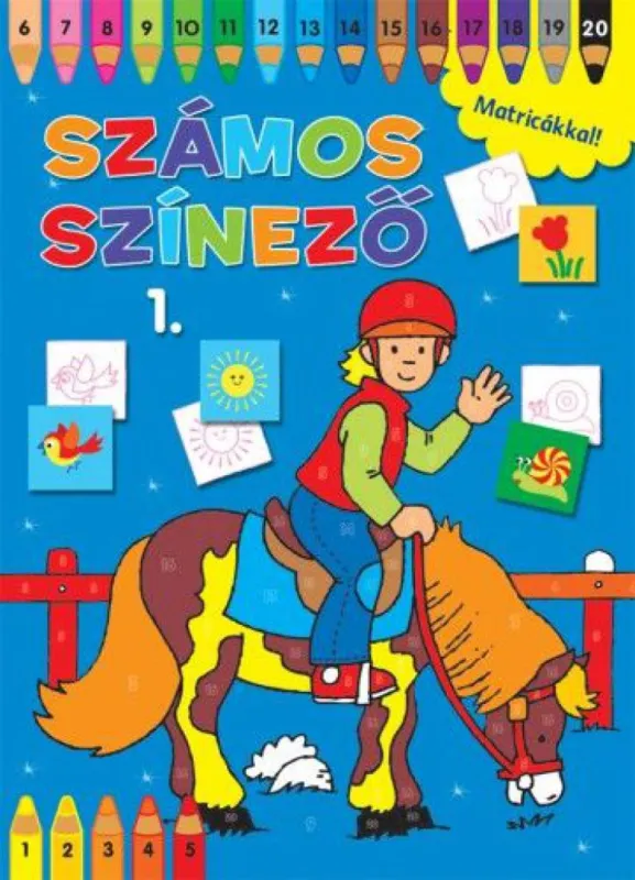 Számos színező matricákkal 1. - kék Utolsó esély