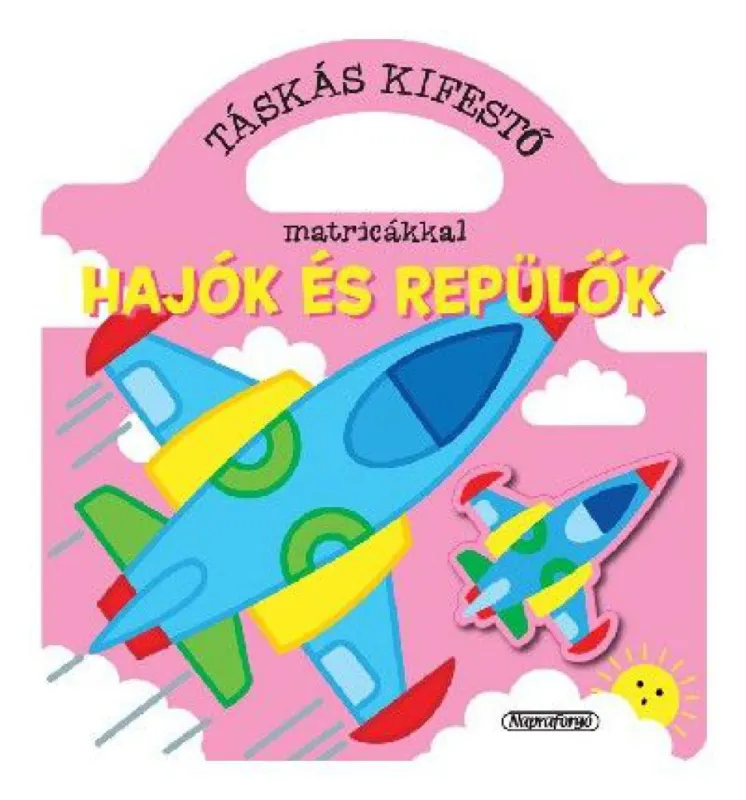 Táskás kifestő matricákkal - Hajók és repülők Kedvezmény