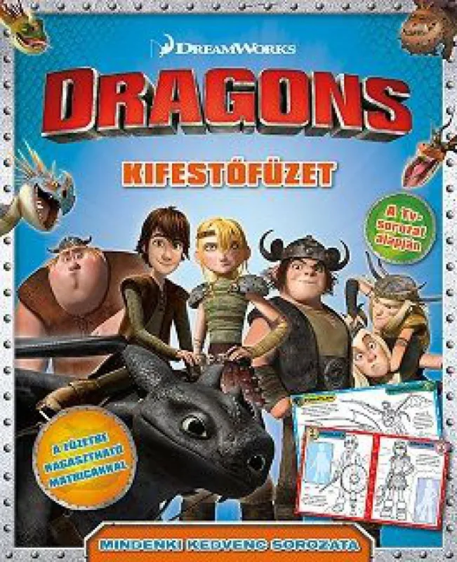 Csak ma Dragons - kifestőfüzet matricákkal