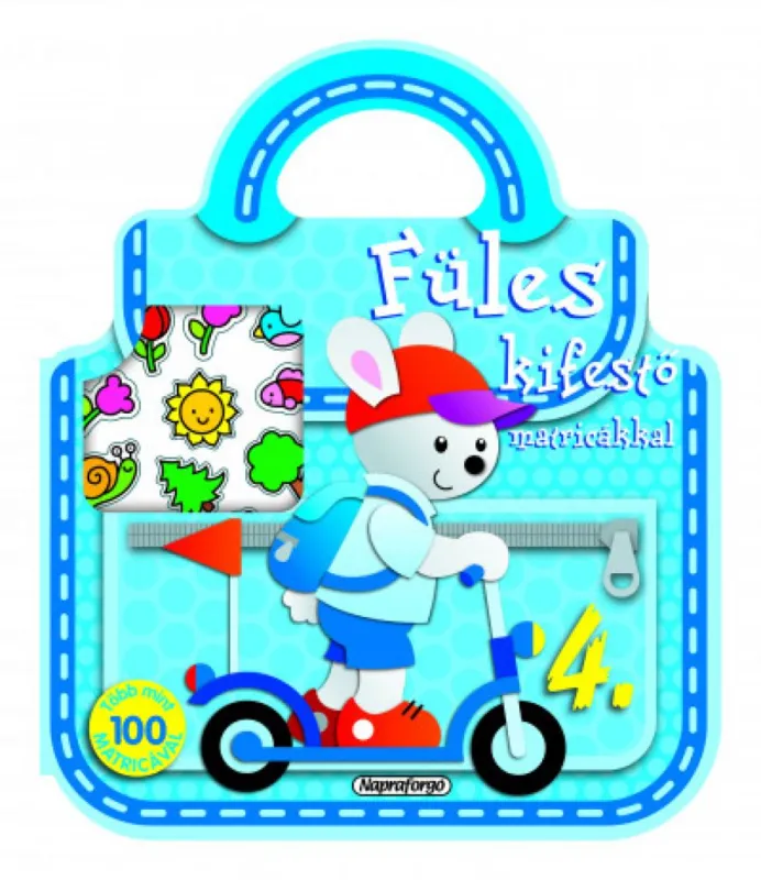 Füles kifestő matricákkal 4. - Roller - Több mint 100 db matricával Különleges ajánlat