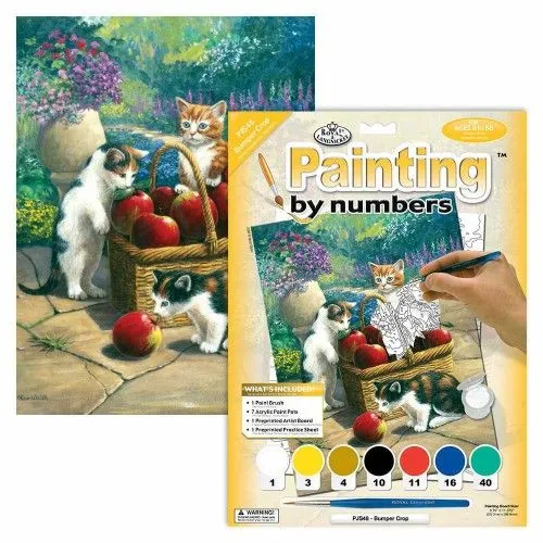 Olcsóbb Számozott kifestő, 222,3x298,5mm - Kiscicák