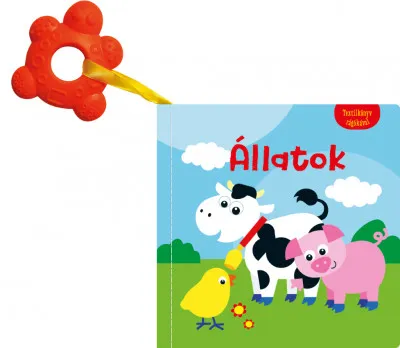 Textilkönyv rágókával - Állatok Exkluzív ajánlat