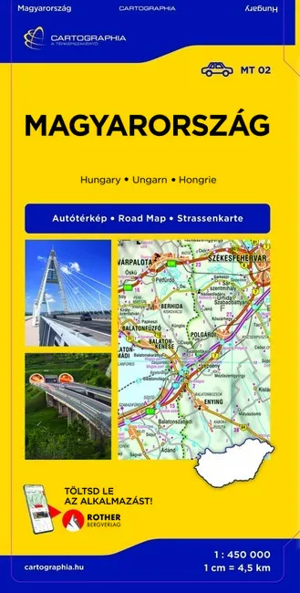 Magyarország (keményborítós) autótérkép 1:450 000 Kedvezményes ár