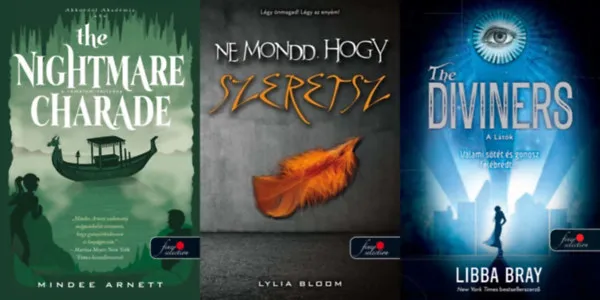 3 db könyv a Vörös pöttyös könyvek sorozatból: Ne mondd, hogy szeretsz + The Nightmare Charade - A Rémálom-rejtvény + The Diviners - A Látók Végkiárusítás
