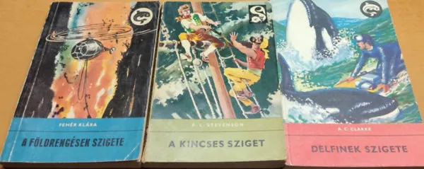 3 db, Delfin könyv, sziget: A földrengések szigete + A kincses sziget + Delfinek szigete Legjobb ár
