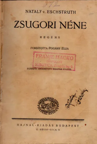 Zsugori néne (regény fiatal leányok számára) Outlet