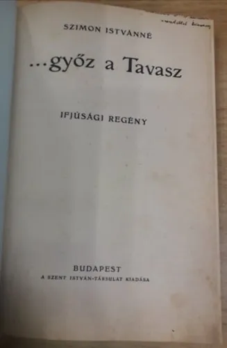 Bestseller ...győz a Tavasz - ifjúsági regény