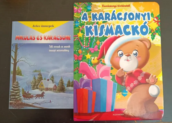 A karácsonyi kismackó - Karácsonyi történetek (Lapozó) + Mikulás és karácsony (Téli versek és mesék) Gyors szállítás