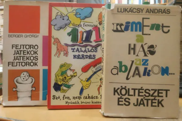 3 db találós kérdések: Kiment a ház az ablakon... + 1111 találós kérdés + Fejtörő játékok, játékos fejtörők Kedvezményes ár