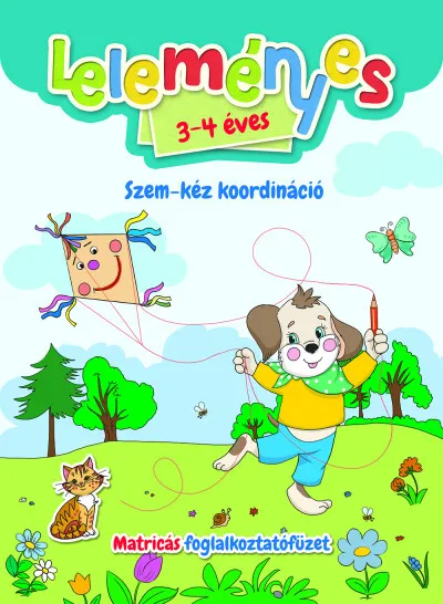 Leleményes 3-4 éves - Szem-kéz koordináció - Matricás foglalkoztatófüzet Expressz szállítás