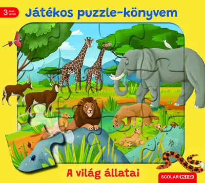 Játékos puzzle-könyvem: A világ állatai Csak ma