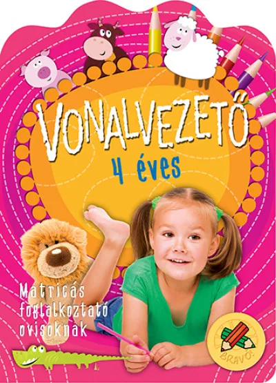 Vonalvezető 4 éves - Matricás foglalkoztató ovisoknak Biztonságos fizetés