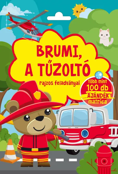 Brumi, a tűzoltó rajzos feladványai - Több mint 100 db ajándék matrica Expressz kézbesítés