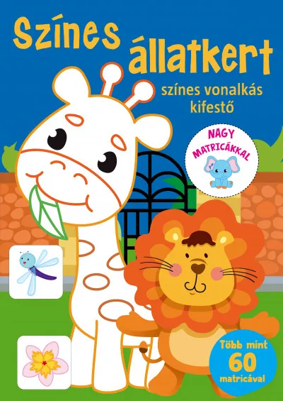 Bestseller Színes állatkert - Színes vonalkás kifestő