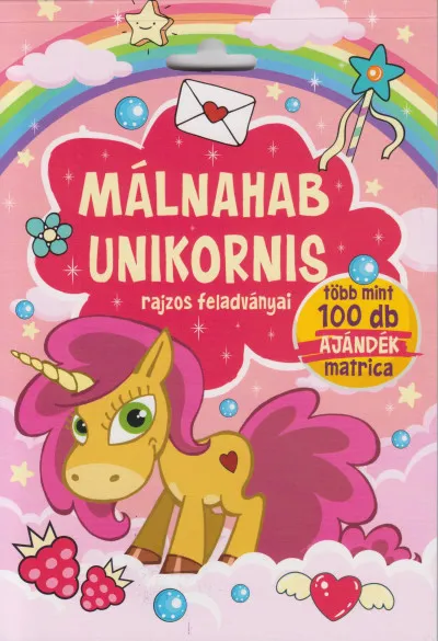 Újdonság Málnahab unikornis rajzos feladványai - Több mint 100 db ajándék matrica