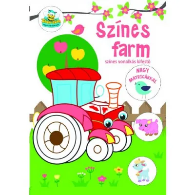 Színes farm - Színes vonalkás kifestő Azonnali szállítás