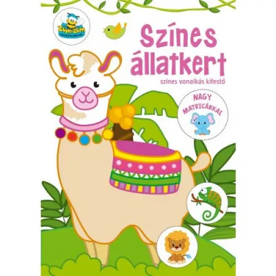 Színes állatkert - Színes vonalkás kifestő Kedvezmény