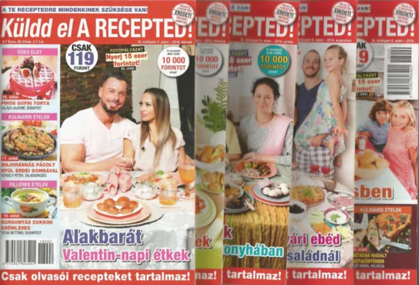 5 db Küldd el A RECEPTED! füzet, 2018. 2., 3., 6., 8., 9. szám Korlátozott ajánlat