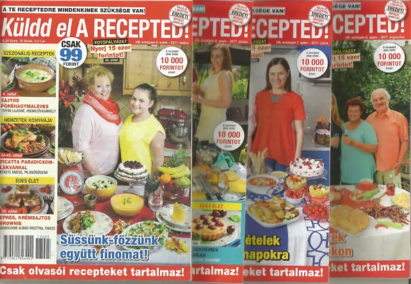 Különleges ajánlat 4 db Küldd el A RECEPTED! Füzet, 2017. 5-8. szám