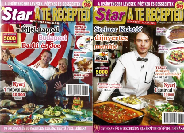 4 db Star/A te recepted, 2015. január, 2015. február, 2015. április, 2015. júnjus Árcsökkenés