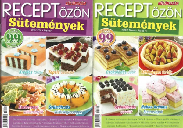Szuper akció 4 db Receptözön Különszám, 2015/1, /2, /3,/4