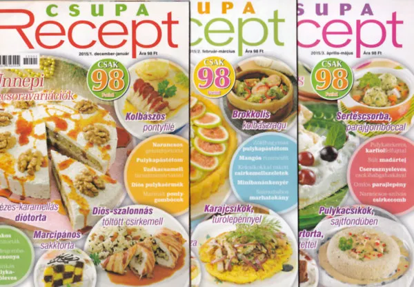 Olcsó Csupa-recept 2015/1-6. számok. - (teljes évfolyam)