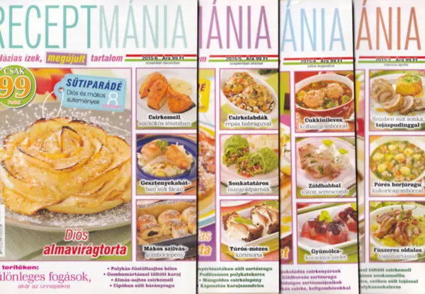 Receptmánia 2015/2, 3, 5, 6. számok. Szuper akció