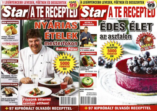4 db Star/A te recepted, 2014. augusztus, 2014.szeptember, 2014. október, 2014. december Végkiárusítás