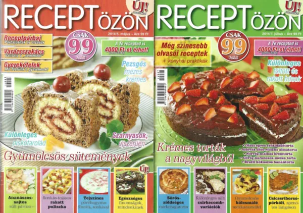 4 db Receptözön, 2014/5, /7, /8, /9 Kihagyhatatlan ajánlat