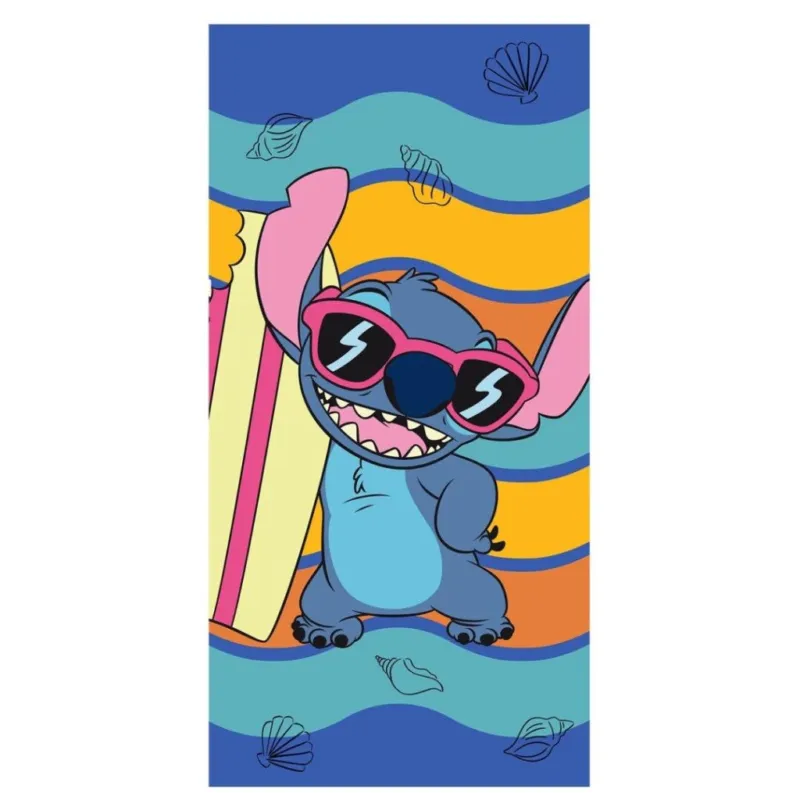 Végkiárusítás Disney Lilo és Stitch, A csillagkutya Waves fürdőlepedő, strand törölköző 70x140cm (Fast Dry)