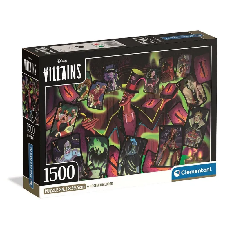 Disney Gonoszok Cards 1500 db-os Compact puzzle Clementoni Biztonságos fizetés