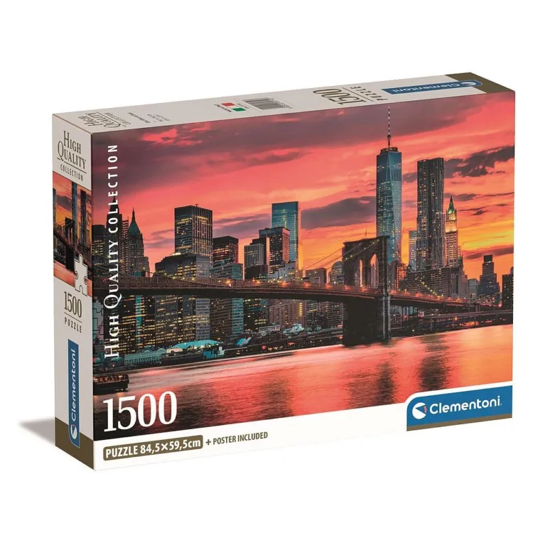 Ne maradj le New York East River 1500 db-os Compact puzzle Clementoni