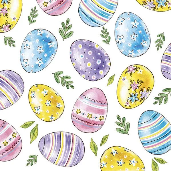 Szuper akció Húsvét Watercolour Eggs szalvéta 20 db-os 25x25 cm
