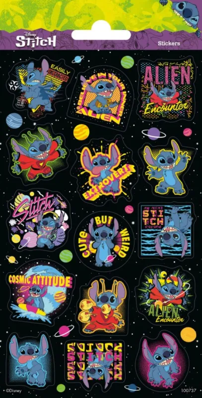 Disney Lilo és Stitch, A csillagkutya Extrovert csillámos matrica szett Kedvezményes ár