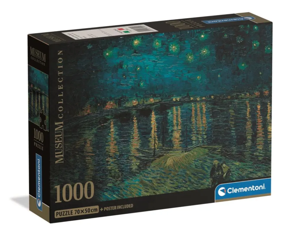 Olcsó Művészet Starry Night Over the Rhône 1000 db-os Compact puzzle Clementoni