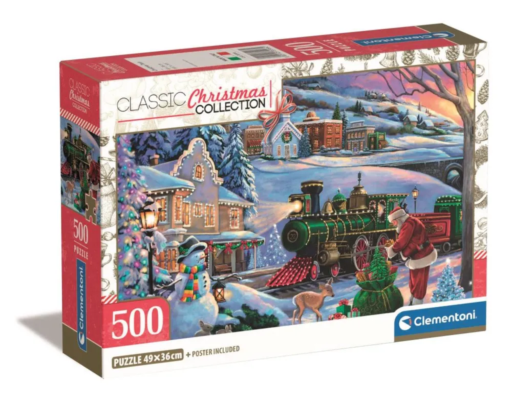 Karácsony Train 500 db-os Compact puzzle Clementoni Végkiárusítás