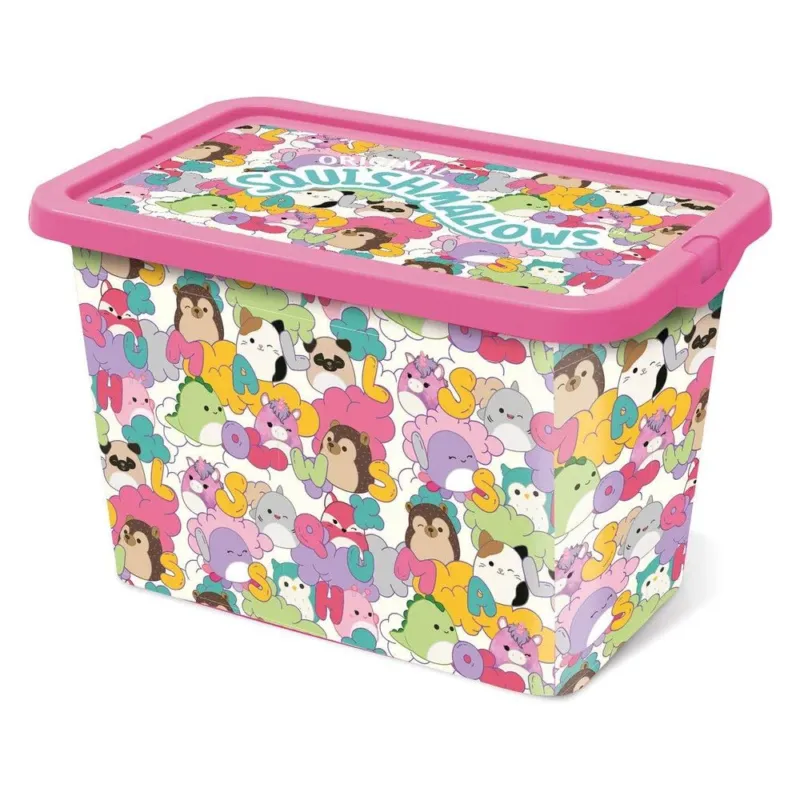 Squishmallows Pluffy műanyag tároló doboz 7 L Kedvezményes ár