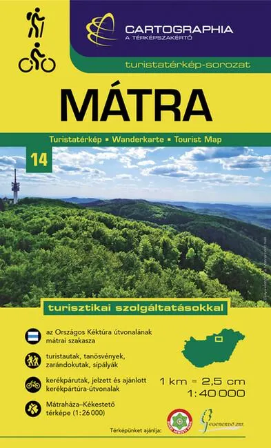 Népszerű Mátra turistatérkép 2021
