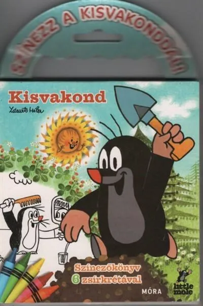 Szezonális akció Színezz a kisvakonddal! /Színezőkönyv 6 zsírkrétával