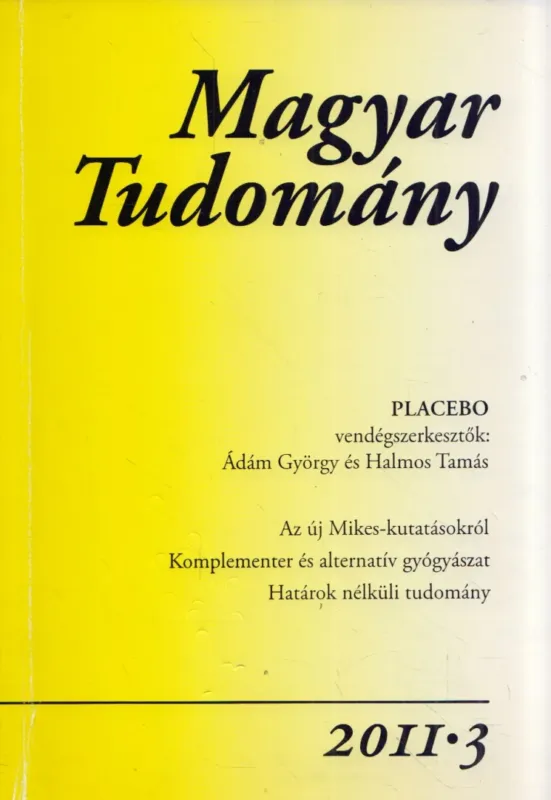 Különleges ajánlat Magyar tudomány 2011/3