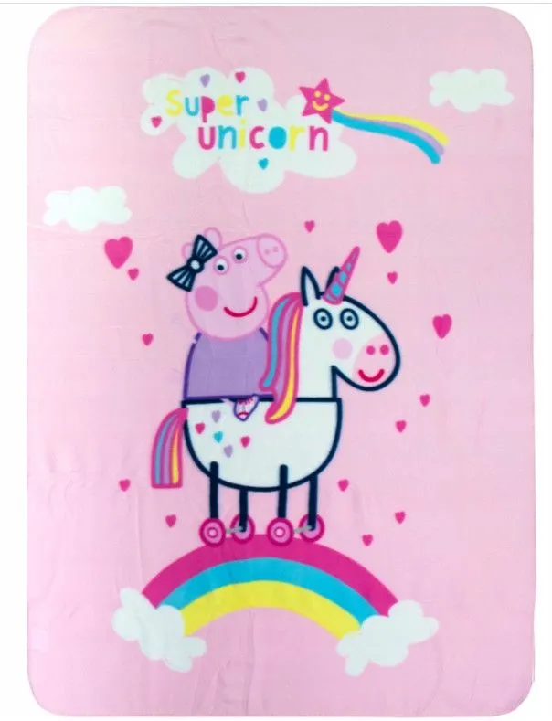 Peppa malac Unicorn polár takaró 100x140cm Azonnali szállítás