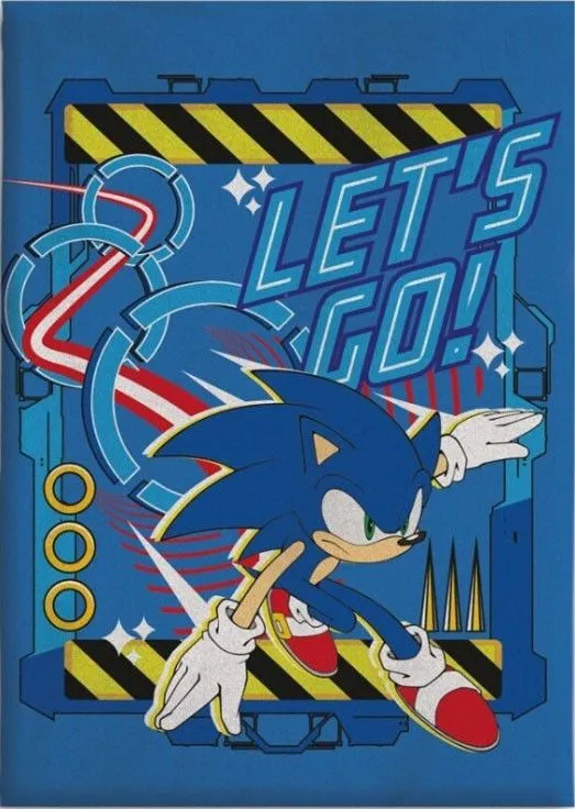 Outlet Sonic a sündisznó Let's Go coral fleece takaró 110x150cm