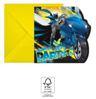 Batman Rogue Rage party meghívó 6 db-os FSC Legnépszerűbb