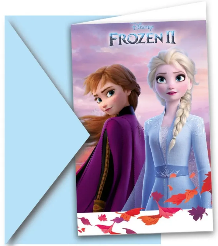 Azonnali szállítás Disney Jégvarázs Leaf party meghívó 6 db-os