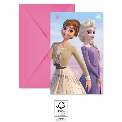 Prémium Disney Jégvarázs Wind party meghívó 6 db-os FSC